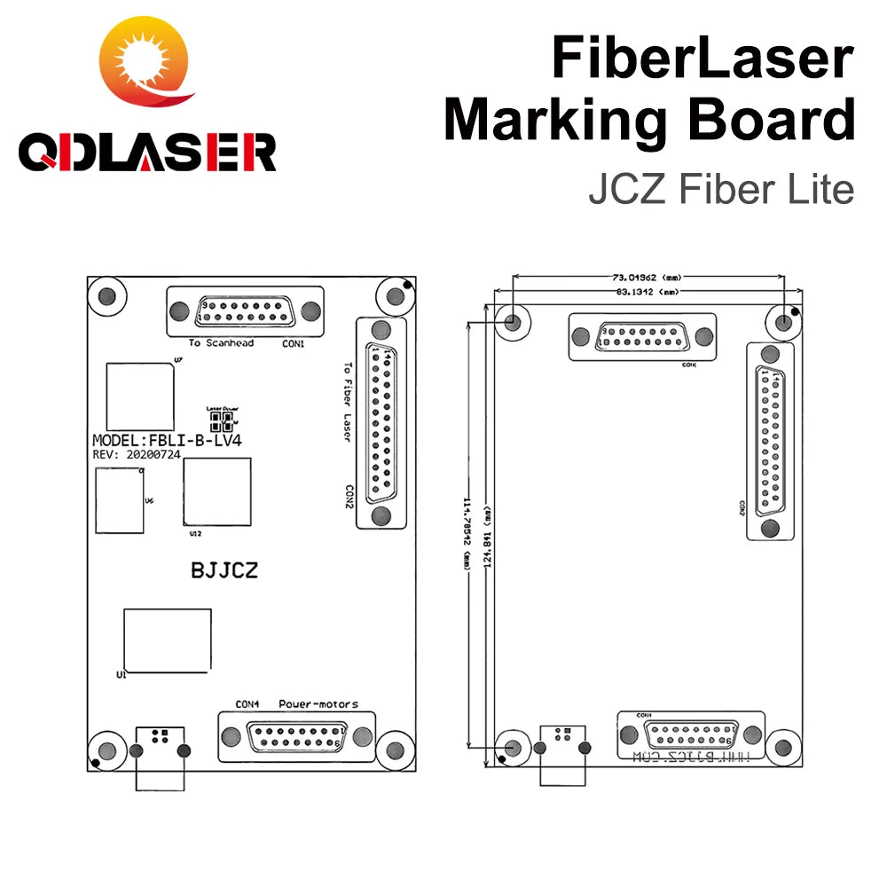 QDLASER BJJCZ Laser Marking Machine Controller JCZ-LMCV4 Ezcad Original Card for Fiber Optic Marking Machine IPG Raycus MAX