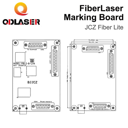 QDLASER BJJCZ Laser Marking Machine Controller JCZ-LMCV4 Ezcad Original Card for Fiber Optic Marking Machine IPG Raycus MAX