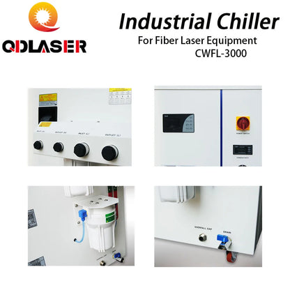 QDLASER S&A CWFL-3000 Water Cooling Fiber Laser Chiller For Fiber Laser Cutting Machine