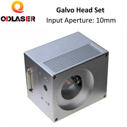 QDLASER 1064nm Fiber Laser Scanning Galvo Head Input Aperture10mm Galvanometer Scanner with Power Supply Set