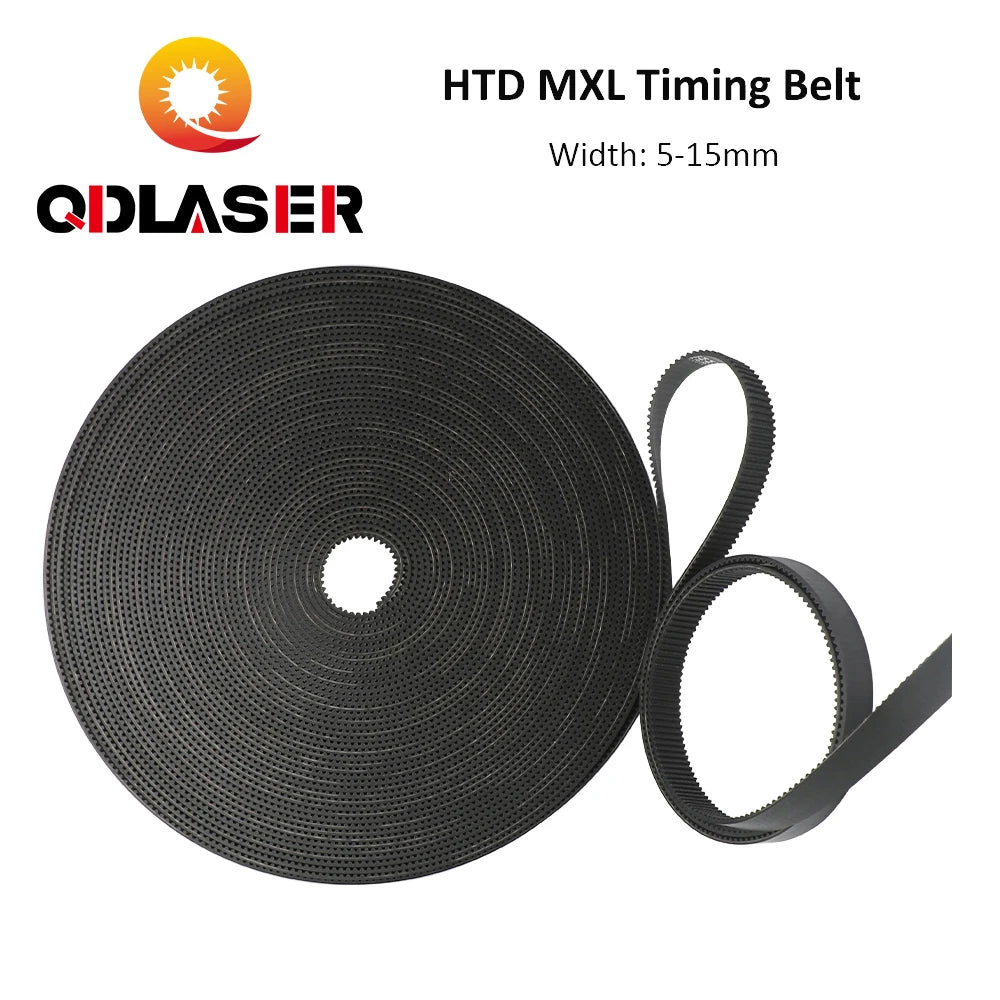 CO2 Laser Machine Gennral Parts Rubber MXL Timing Belt 5/10/15 mm