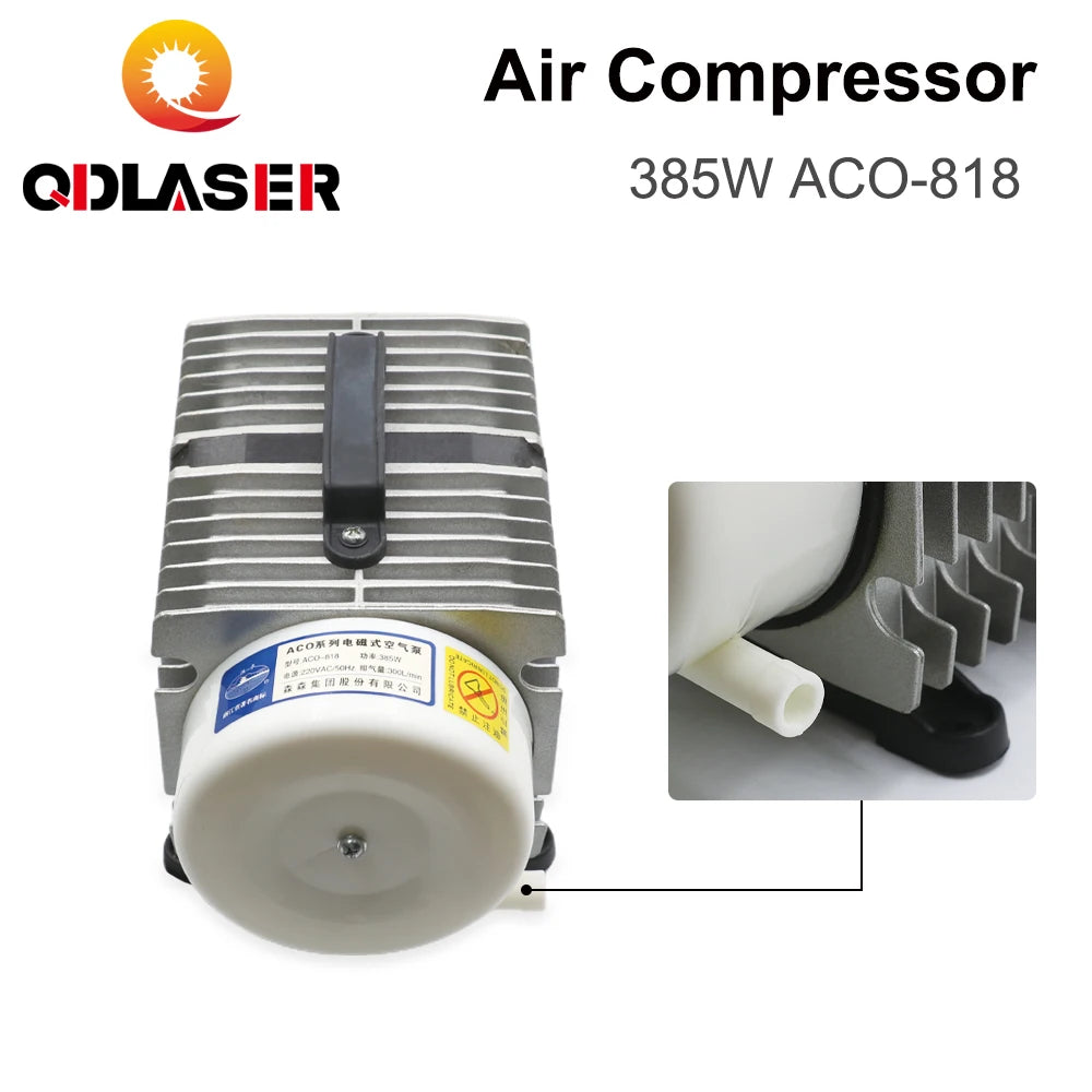 QDLASER SUMSUM High Power Air Pumps 385W ACO-818 220V/50Hz Electromagnetic Air Pump for Co2 Laser Engraving&Cutting Machine