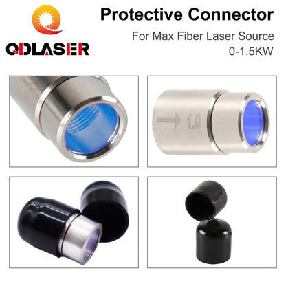 QDLASER Protective Connector Max 0-1.5KW Fiber Laser Source Output Protective Connector Lens Group for Max Fiber Laser Source