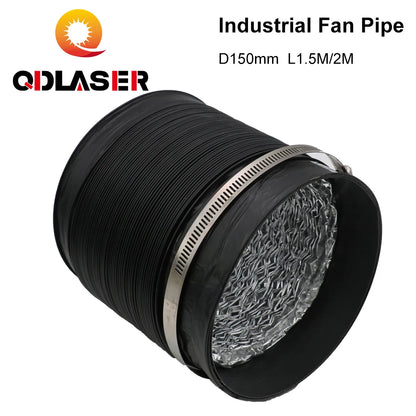 QDLASER Industrial Exhaust Pip Ventilation Pipe for CO2 Laser Machine Fan