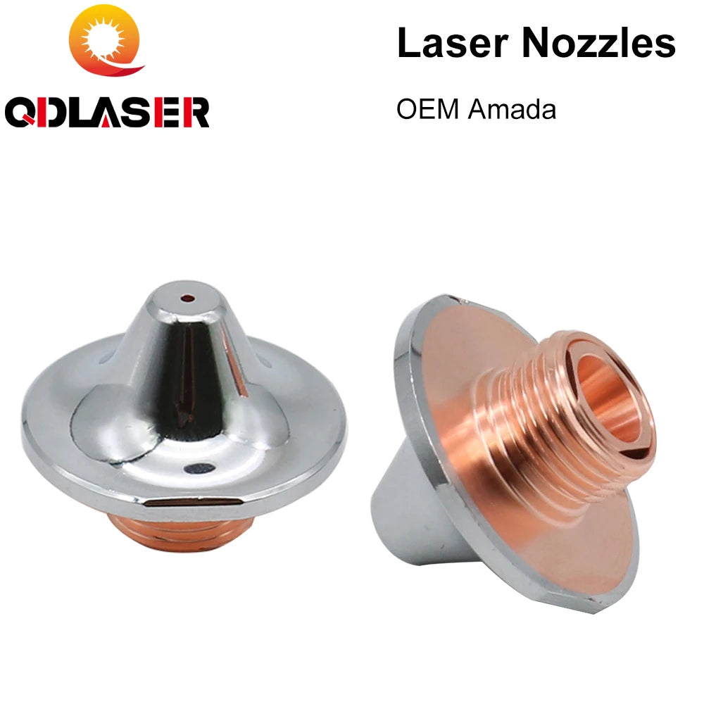 QDLASER OEM Amada Single/Double Layer Nozzles Dia 25mm H20 M12 Caliber 0.8-4.0mm for Fiber Laser Cutting Head