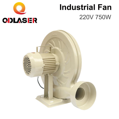 QDLASER Exhaust  Fan Air Blower  220V 750W Centrifugal Type for CO2 Laser Engraver Cutting Machine Medium Pressure Lower Noise