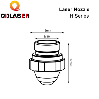 QDLASER Fiber Laser Nozzles H Series Nozzles High Pressure For Wholesale H Series Highyag Laser Cutting Machine