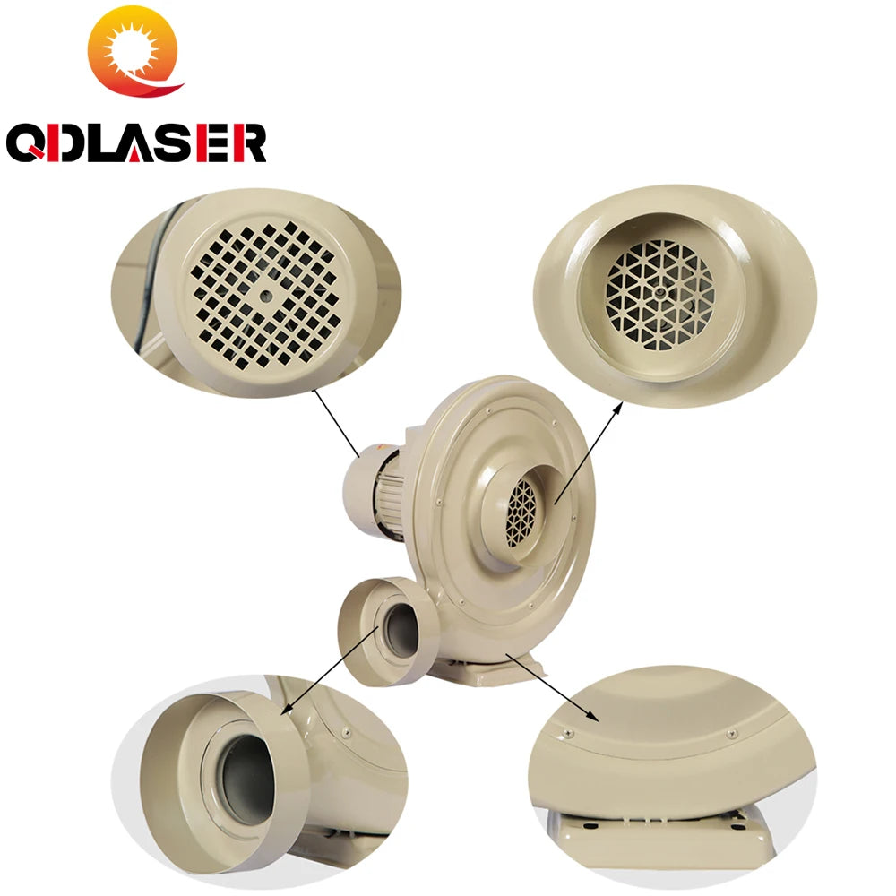 QDLASER 750W 220/380V Exhaust Fan Air Blower Centrifugal for CO2 Laser Engraving Cutting Machine Medium Pressure Lower Noise