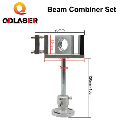 QDLASER Laser Beam Combiner Set 20/25mm ZnSe Beam Combiner + Mount + Laser Pointer for CO2 Laser Engraving Cutting Machine