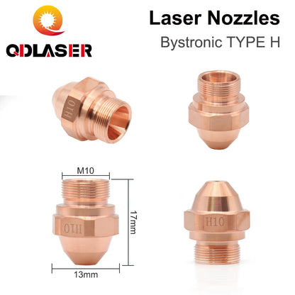 QDLASER Bystronic OEM Laser Nozzles Layer Dia.28mm Caliber 1.0 - 3.0 for OEM Bystronic FIBER Laser Cutting Head 10pcs/lot