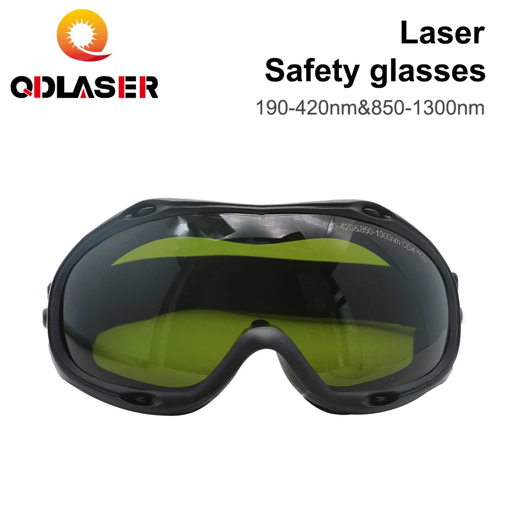QDLASER 1064nm Laser Safety Glasses Type F 850-1300nm OD6+ Wavelength Protective Glasses Shield for CO2 Laser Machines