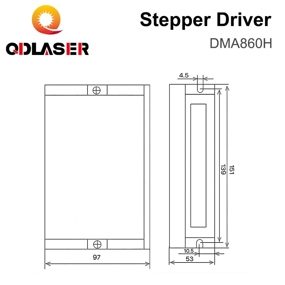 QDLASER Leadshine DMA860H 2 Phase Stepper Driver 7-16mA 18V/70V/80VAC 2.4-7.2A for CNC Machine Co2 Laser Cutting Machine