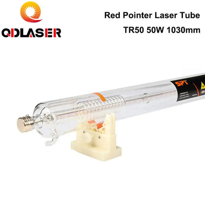 QDLASER SPT Coaxial Red Light Indication CO2 Laser Tube 50w for Laser Cutting