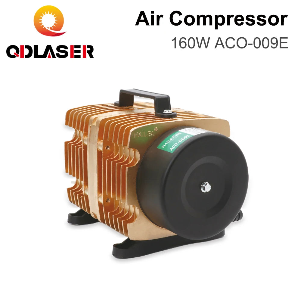 QDLASER 160W Air Compressor Electrical Magnetic Air Pump for CO2 Laser Engraving Cutting Machine ACO-009E