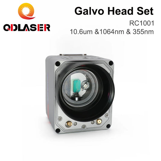 QDLASER Fiber Laser Scanning Galvo RC1001-R Galvo Head Set 10.6um &amp;1064nm &amp; 355nm 10mm Galvanometer Scanner