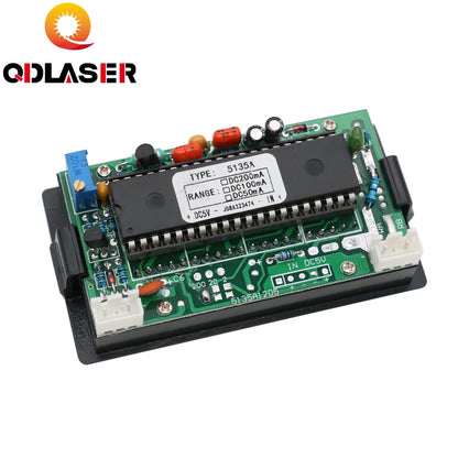 QDLASER 50mA LED Digital Ammeter DC 0-50mA Analog Amp Panel Meter Current for CO2 Laser Engraving Cutting Machine