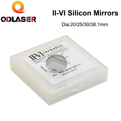 II-VI CO2 Laser Si Reflection Mirror Laser Mirror Dia. 20/25/30/38.1mm for Laser Cutter Engraver