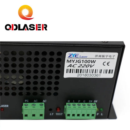 QDLASER MYJG-100W CO2 Laser Power Supply 100W LED Monitor for Co2 Laser Engraving and Cutting Machine