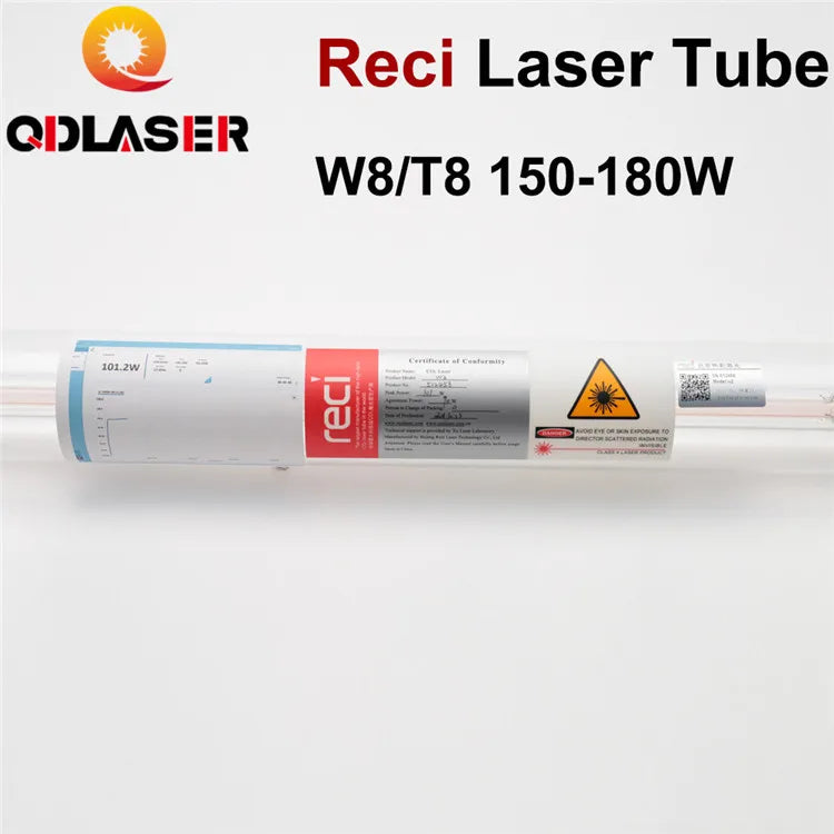 Beijing Reci Laser Tube 150W W8 150W-180W Length 1850mm Dia. 90mm for CO2 Laser Engraving Cutting Machine