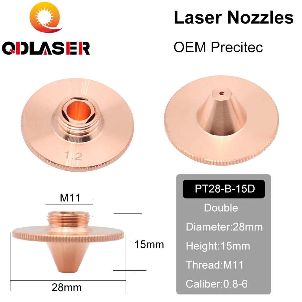 QDLASER OEM Precitec Type B Laser Cutting Nozzle D28