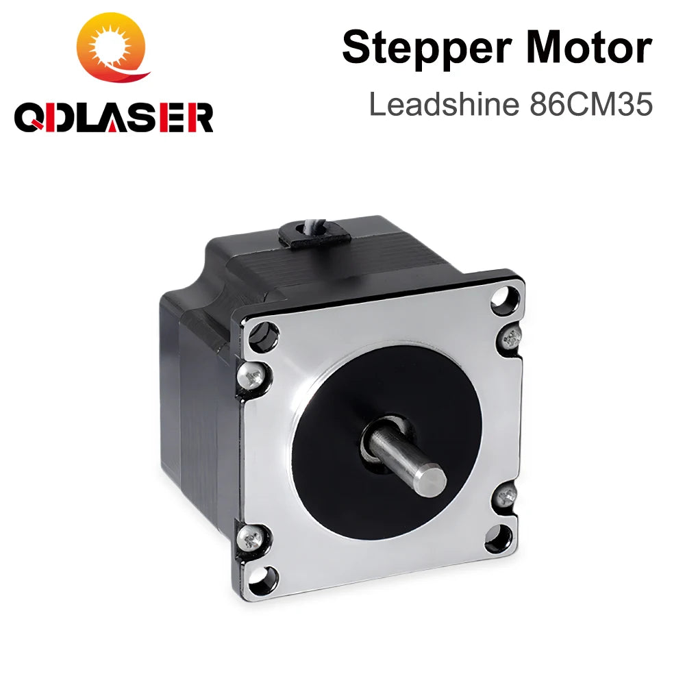 QDLASER Leadshine 86CM35 2 Phase Stepper Motor for NEMA34 4A Length 65mm  (2.56 Inch) Shaft 12.7mm (0.5 Inch)