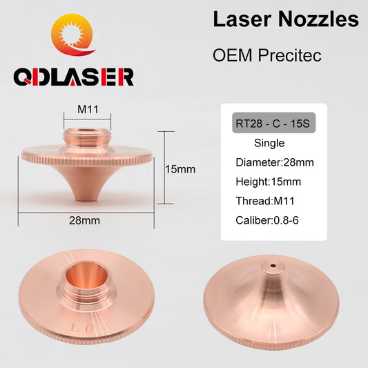 QDLASER OEM Type C Laser Cutting Nozzle D28mm for Precitec Fiber Laser Cutting Head