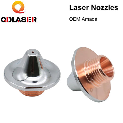 QDLASER OEM Amada Single/Double Layer Nozzles Dia 25mm H20 M12 Caliber 0.8-4.0mm for Fiber Laser Cutting Head