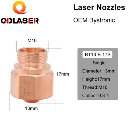 QDLASER HK/NK Series Single/Double Layer Laser Nozzle For Laser Tube