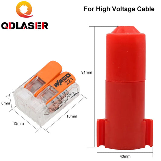 Yongli Male Female High Voltage Connector For Battery Helicopter DIY Laser Tube CO2 Cutting Machine