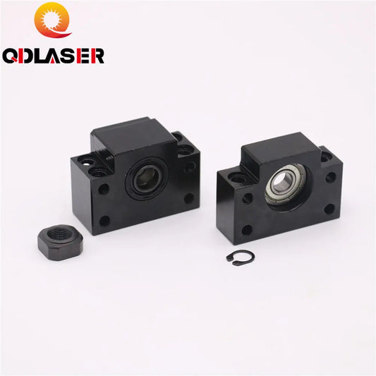 QDLASER BK20 BF20 Ballscrew Fixed Side End Supports Set for SFU2505 SFU2510 Ballscrew Liner Guides Machine CNC Parts Holder