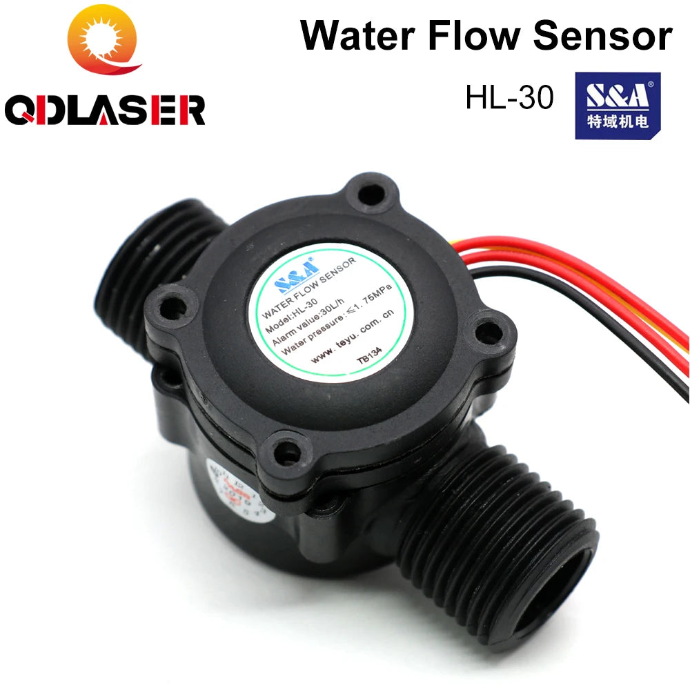 QDLASER Cold & Heat Exchange Equipment Parts Water Flow Sensor for Cooling Chiller for Laser Cutting Machine