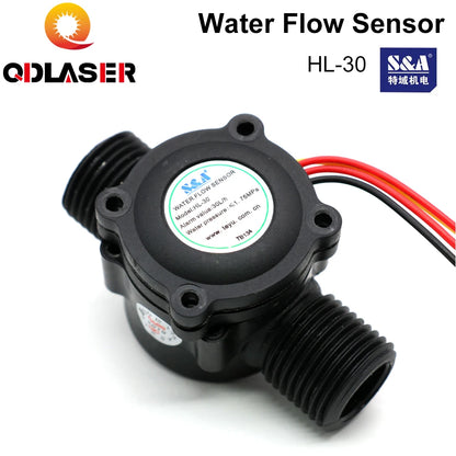 QDLASER Cold & Heat Exchange Equipment Parts Water Flow Sensor for Cooling Chiller for Laser Cutting Machine