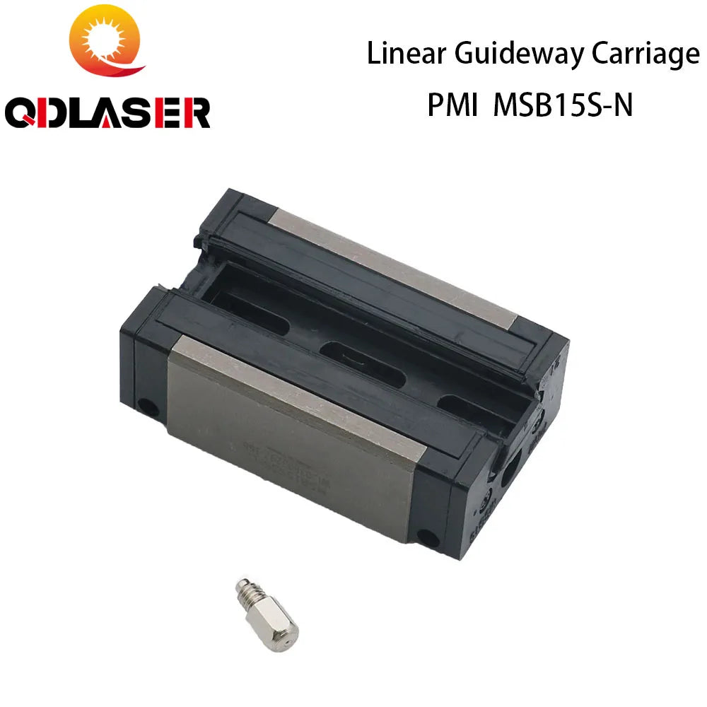 QDLASER Original Taiwan PMI Linear Guideway Carriage Block MSB15S-N for CO2 Laser Engraving Cutting Machine