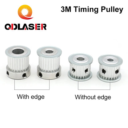 QDLASER HTD-3M Timing Pulley /Alu for CO2 Laser Engraving and Cutting Machine Wheel Gear Pulley