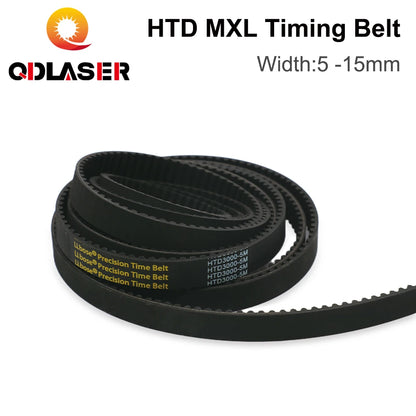 QDLASER HTD MXL Open-Ended Timing Belt Transmission Belts Rubber With Fiberglass Width 5mm For CO2 Laser Engraving Machine