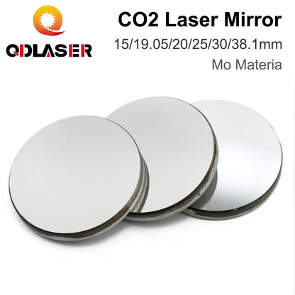 QDLASER CO2 Laser Mirror 3Pcs Mo Mirror Dia.15 19.05 20 25 30 38.1mm Thickness 3mm for CO2 Laser Cutting Engraving Machine