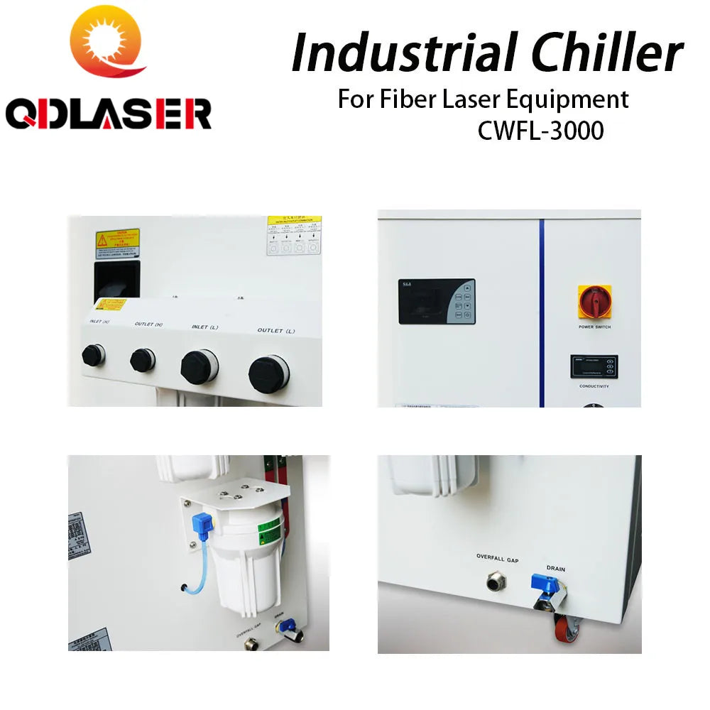 QDLASER S&A CWFL-3000 Water Cooling Fiber Laser Chiller for Fiber Laser Cutting Machine