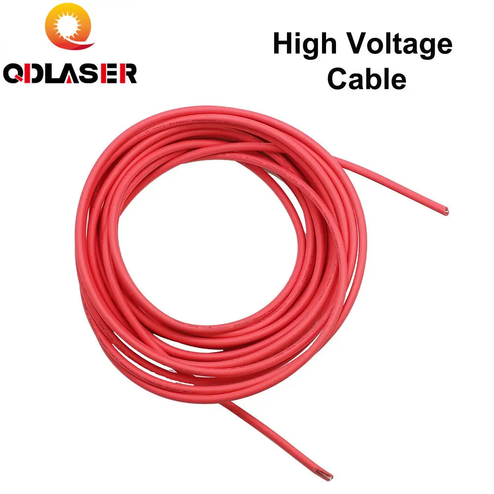 QDLASER 3 Meters High Voltage Cable for CO2 Laser Power Supply and Laser Tube Laser Engraving and Cutting Machine