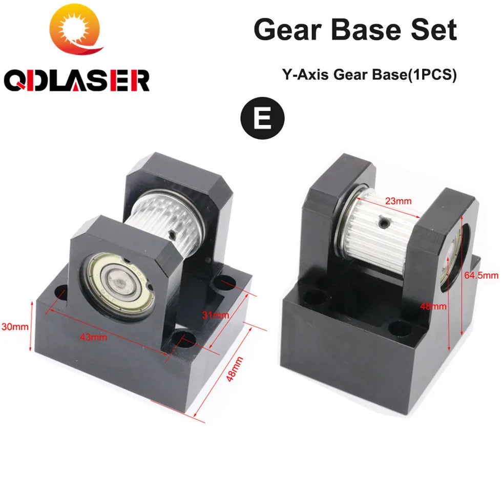Gear Base Set Machine Mechanical Parts 3M Reduction Box Idler Pulley Tensioner Timing Pulley