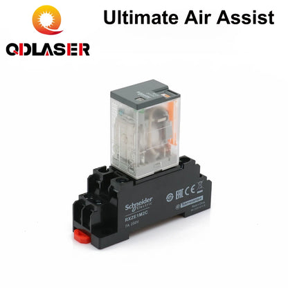QDLASER Ultimate Air Assiast Set Pneumatic Solenoid Value Relay 6mm for CO2 Laser Cutting and Engraving Machine