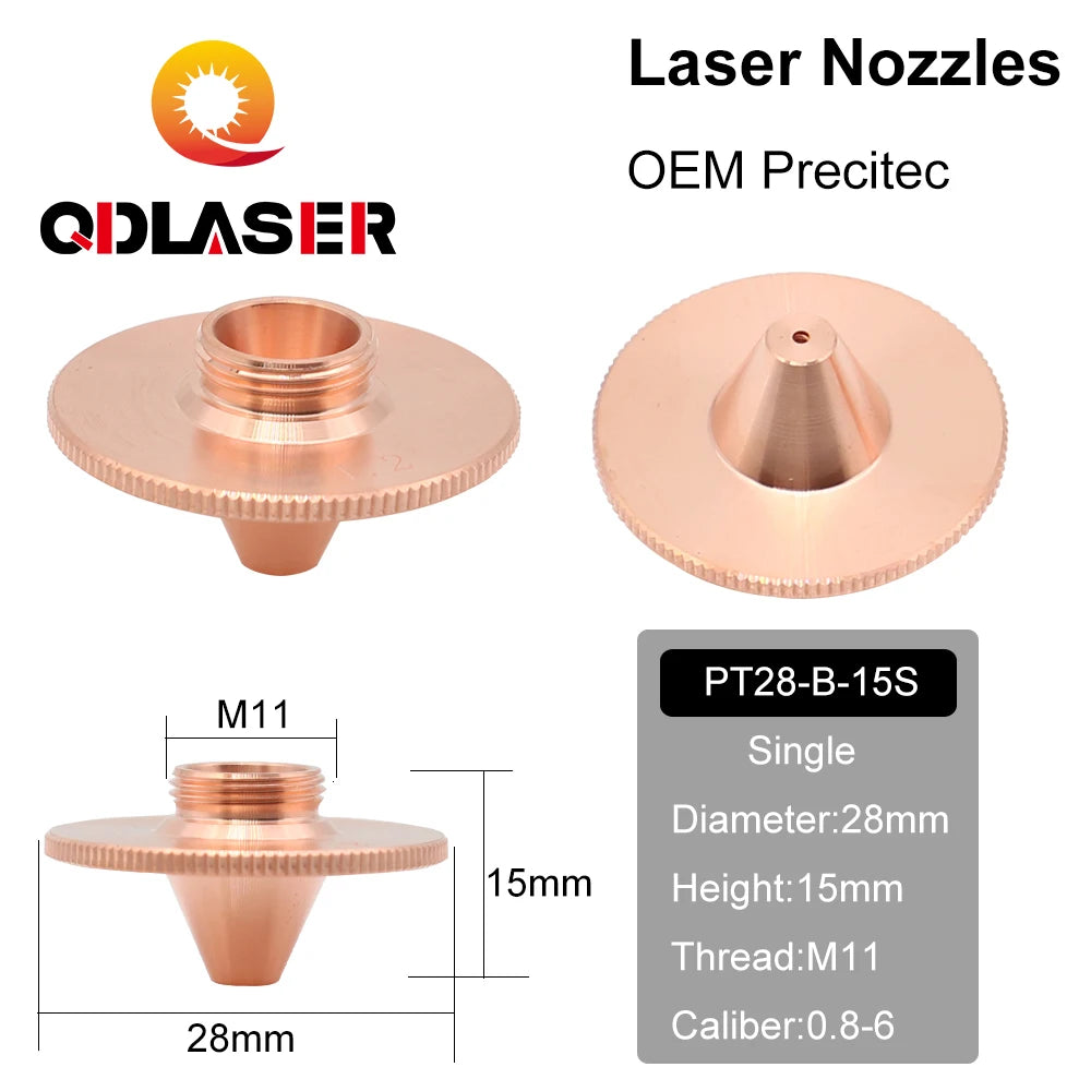 QDLASER OEM Precitec Type B Laser Cutting Nozzle D28