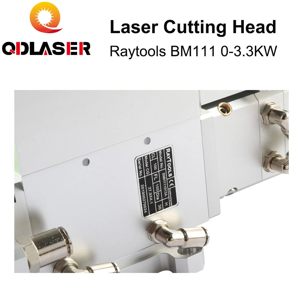 QDLASER  3KW High Speed Cutting Automatic Focusing Highly Dustproof Fiber Laser Cutting Machine Head BM111 for Raytools