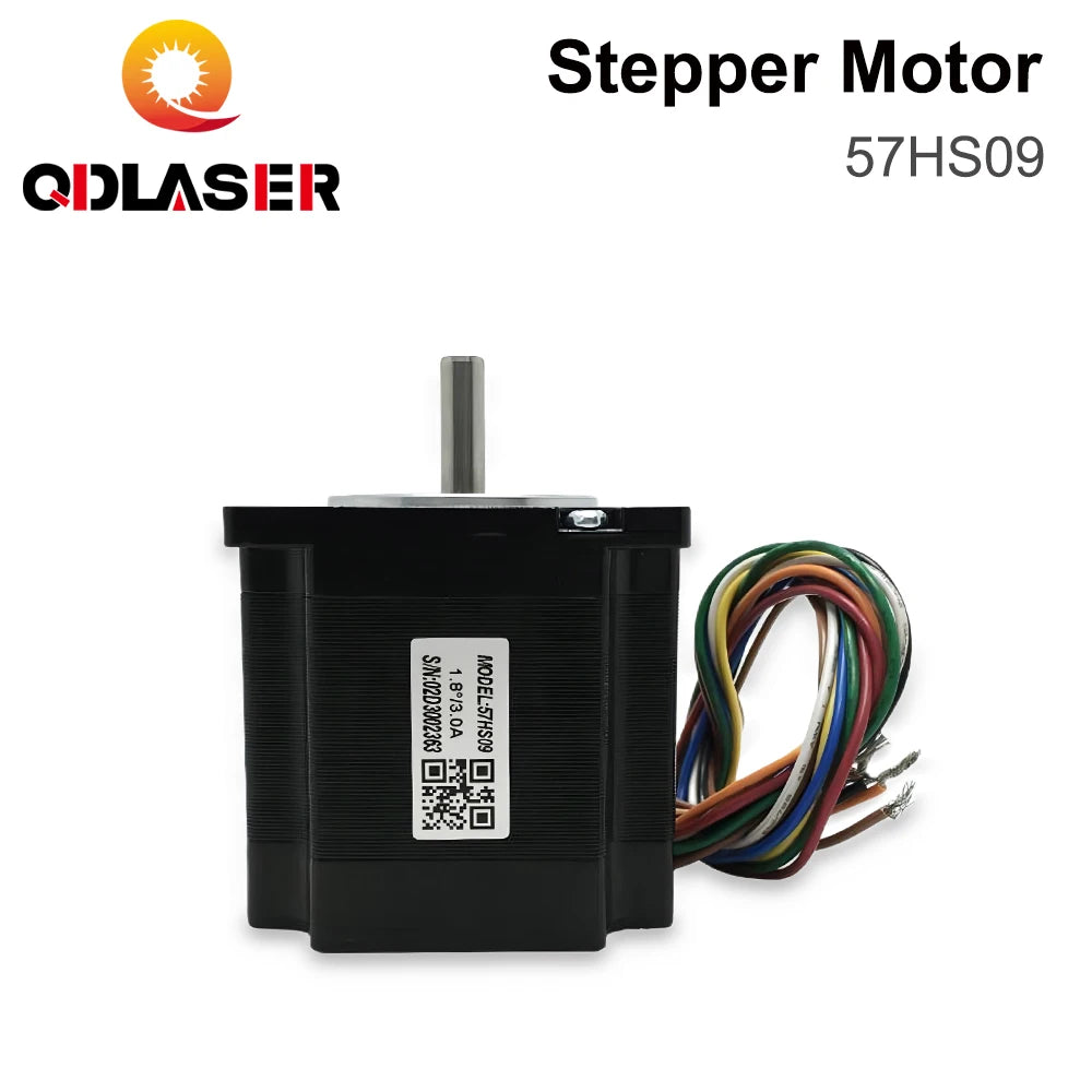 QDLASER Leadshine 57HS09 2 Phase Stepper Motor NEMA23 3.0A 0.9NM Length 55mm Shaft 6.35mm for Co2 Laser Engraving Machine