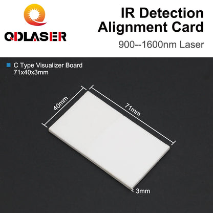QDLASER IR DetectionAlignment Card 900--1600nm Fiber Laser Calibrator Ceramic Plate Infrared Dimmer Visualizer for Laser Machine