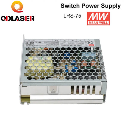 QDLASER Meanwell LRS-75 Switching Power Supply 12V 6A / 24V 3.2A 75W Original MW Taiwan Brand for Laser Controller