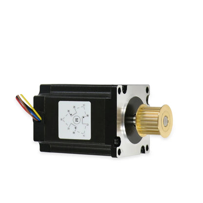 QDLASER Leadshine 573S09-L-18 3 Phase Stepper Motor for NEMA23 3.5A Length 50mm  (1.97 Inch) Shaft 6.35mm (0.25 Inch)