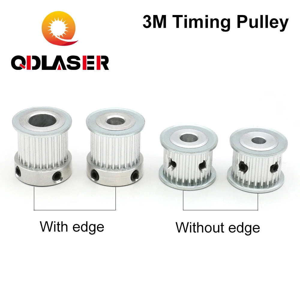 QDLASER HTD-3M Timing Pulley /Alu for CO2 Laser Engraving and Cutting Machine Wheel Gear Pulley