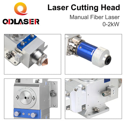 QDLASER WSX KC13 Fiber Laser Cutting Head F125/150/200mm Focusing Lens 0-2kw Manual Cutting Head 2000W QBH for Metal Cutting