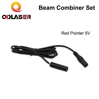 QDLASER Laser Beam Combiner Set 20/25mm ZnSe Beam Combiner + Mount + Laser Pointer for CO2 Laser Engraving Cutting Machine