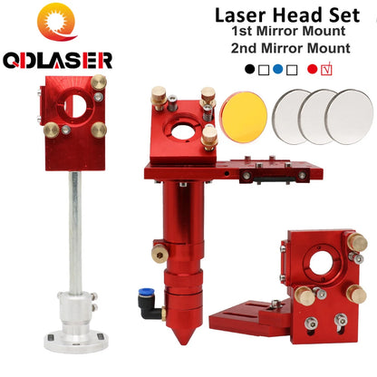 CO2 Laser Head Set Reflective Mirror & Focus Lens Integrative Fixture Mount Holder with Focus Len Mirrors